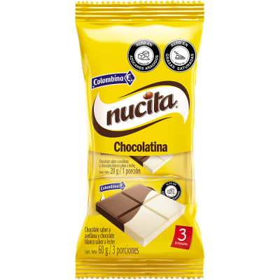 Chocolatina NUCITA con sabor avellana 
