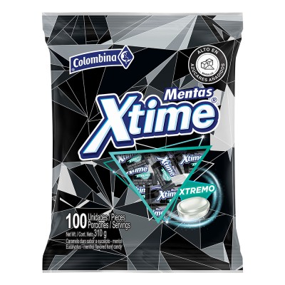 Caramelo duro XTIME sabor eucalipto y mentol